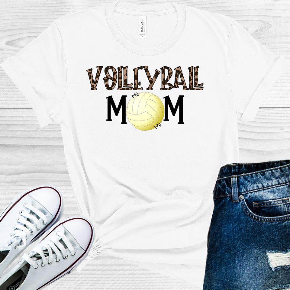 Volleyball Mom Graphic Tee -- Retro Athletic Design