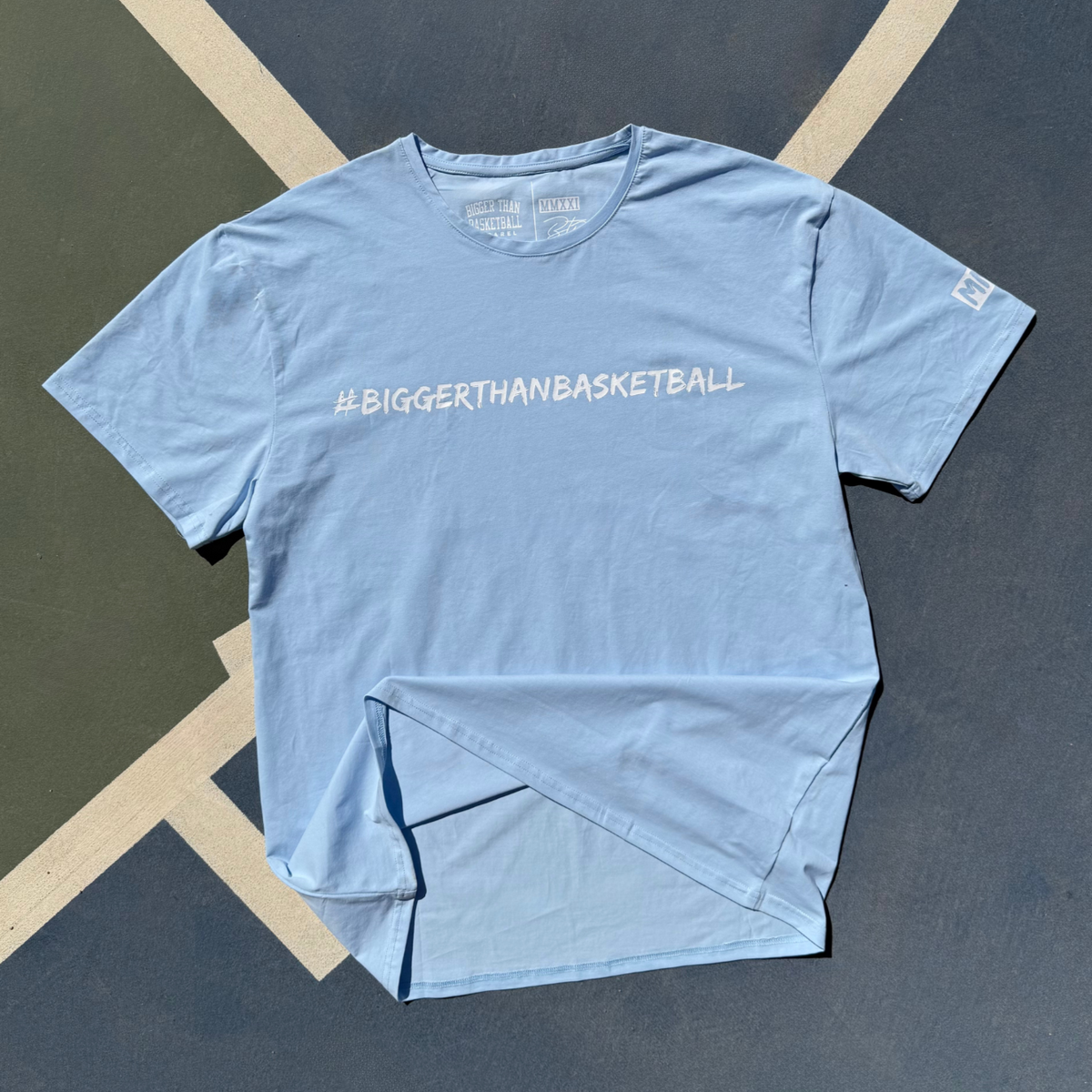 Bigger Than Basketball -- Graphic Tee | Light Blue