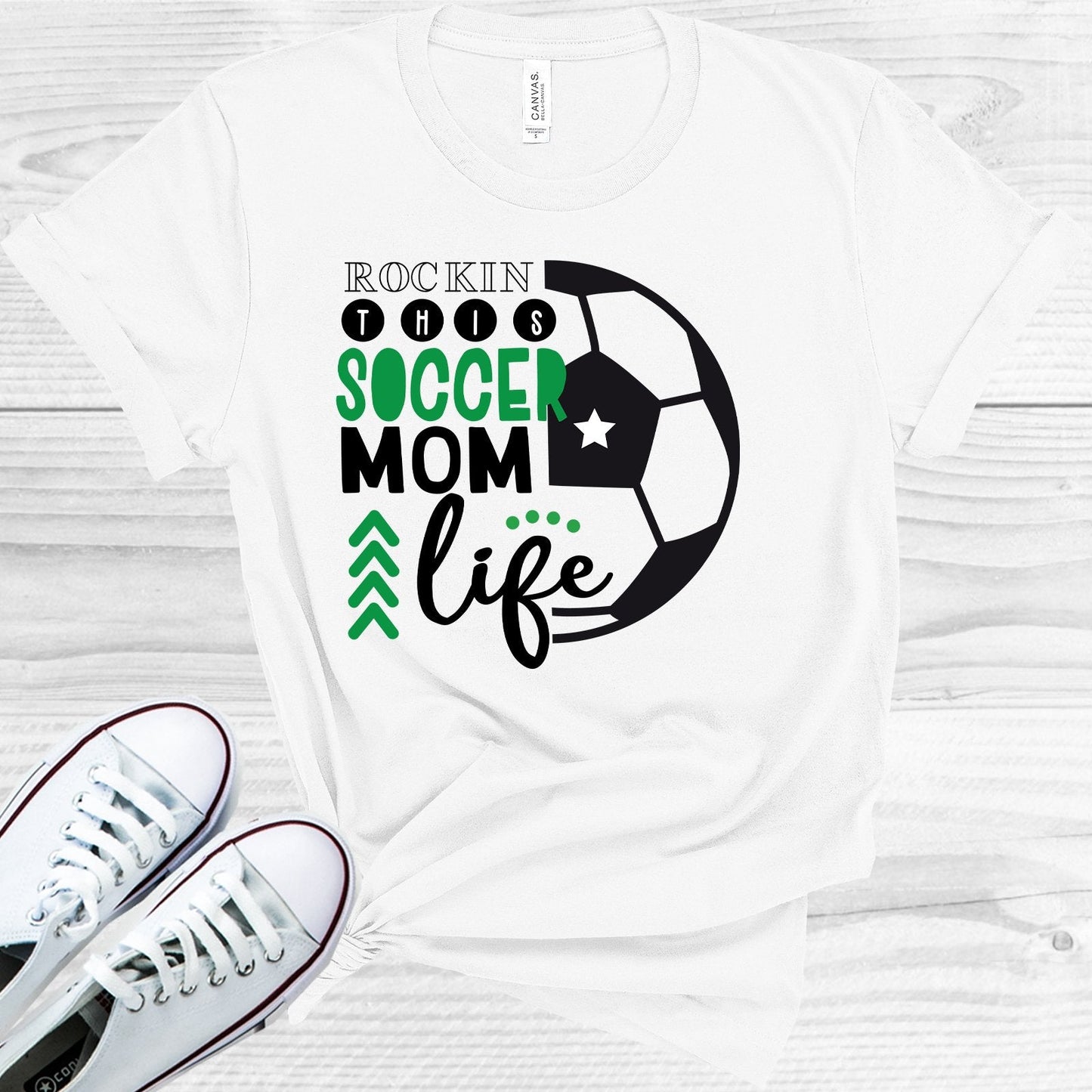 Rockin This Soccer Mom Life Graphic Tee