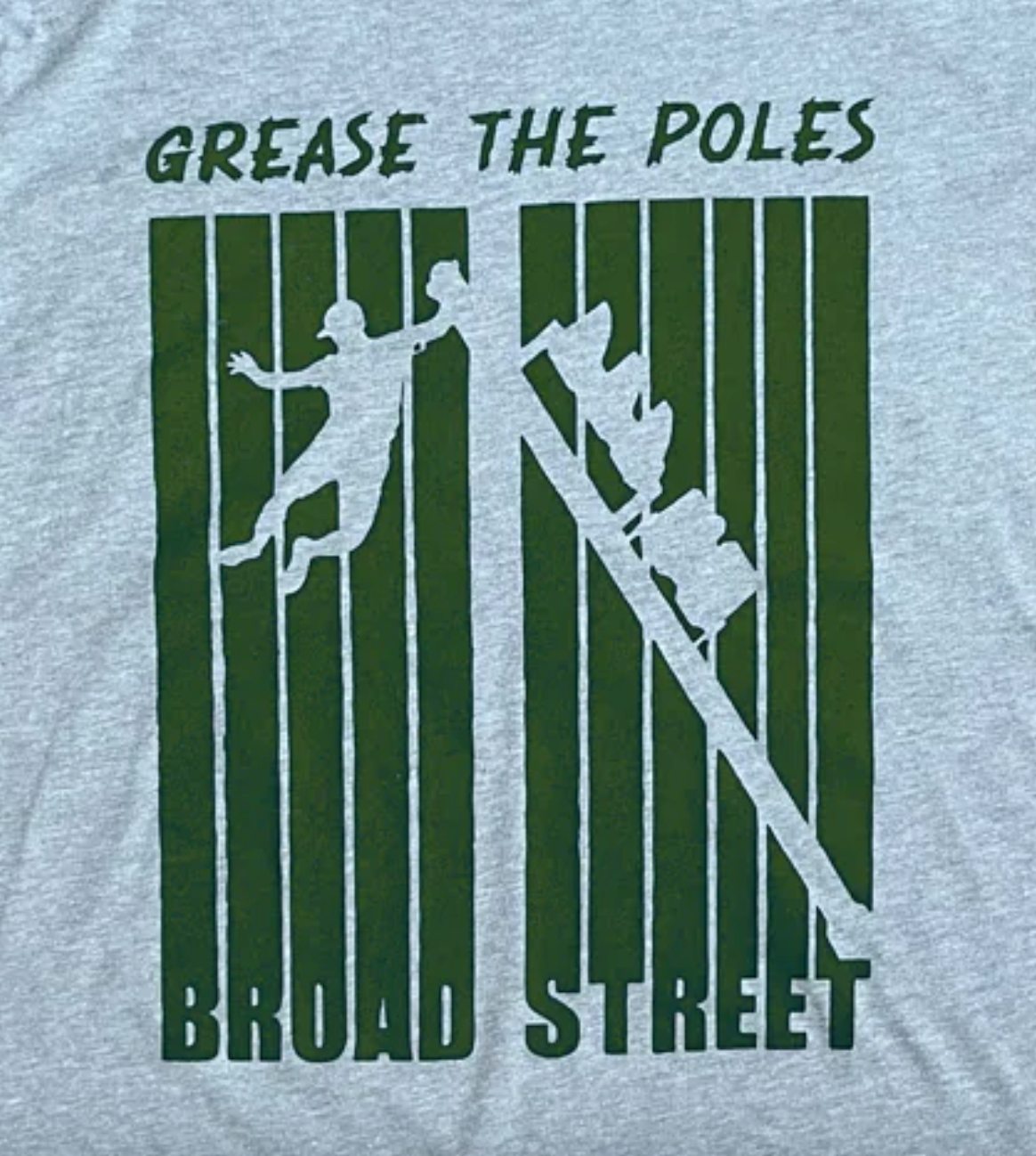 Grease The Poles — Eagles Fan Tee in Grey