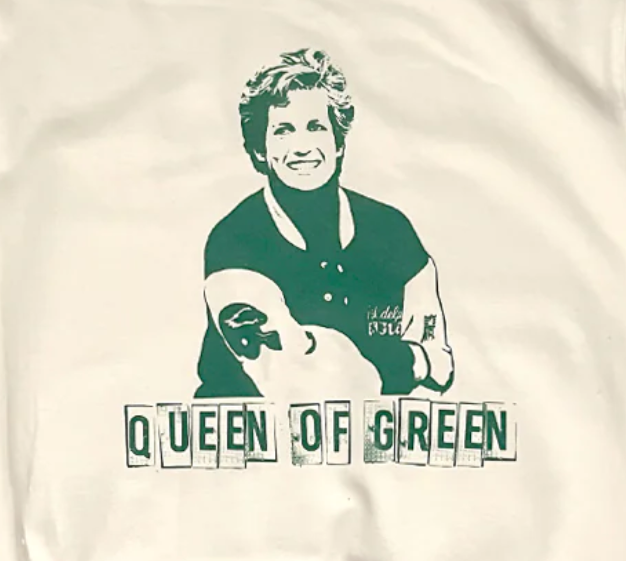 Queen of Green — Eagles Fan Sweatshirt in White