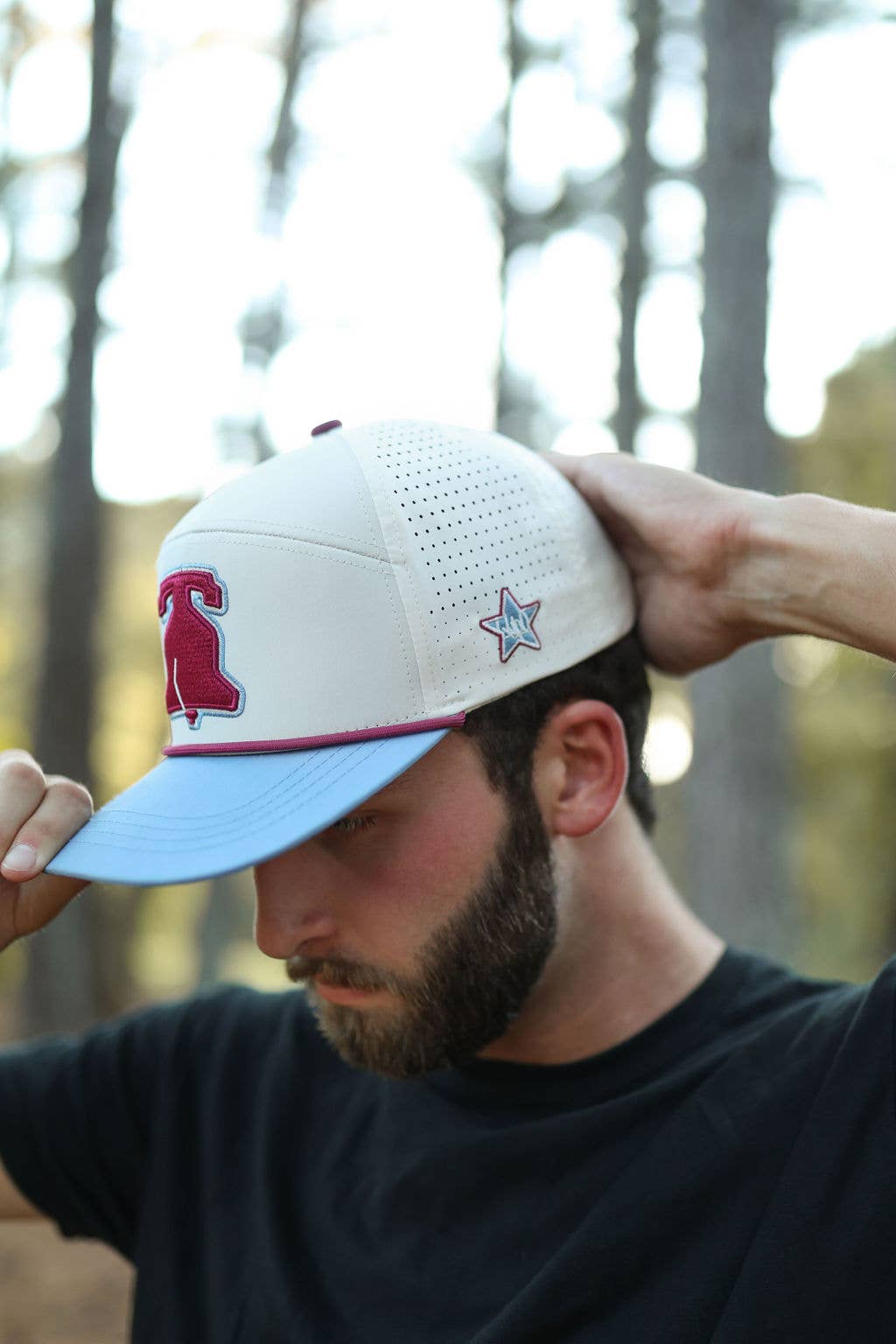 Philadelphia Baseball Retro Blue Snapback Hat Philly - detail view | Bleacher Babe