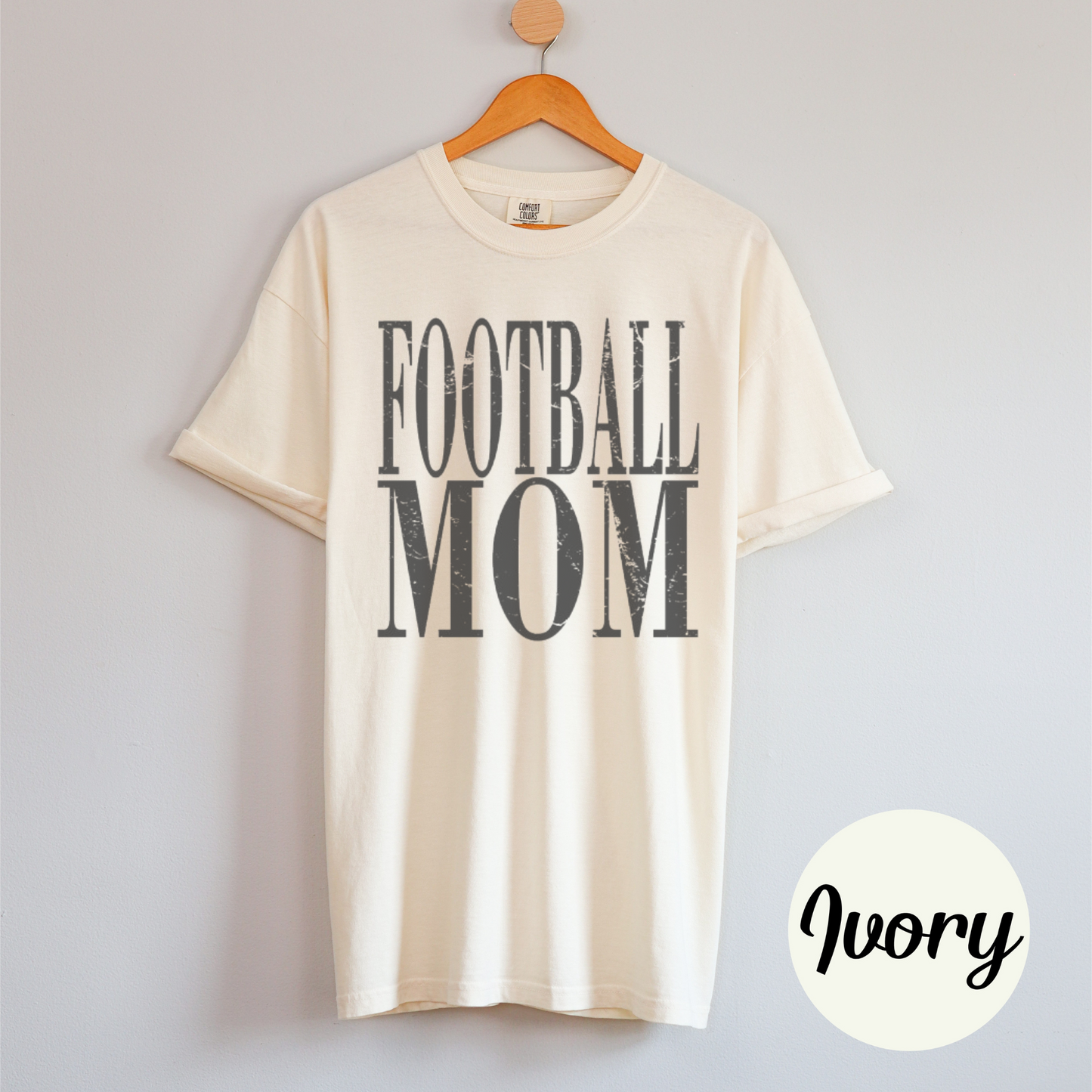 Distressed Football Mom -- Graphic Tee