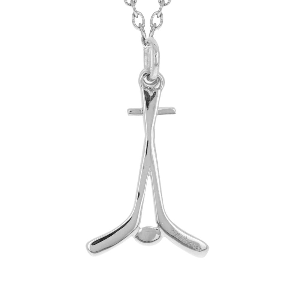 Hockey Dangle Cross Necklace