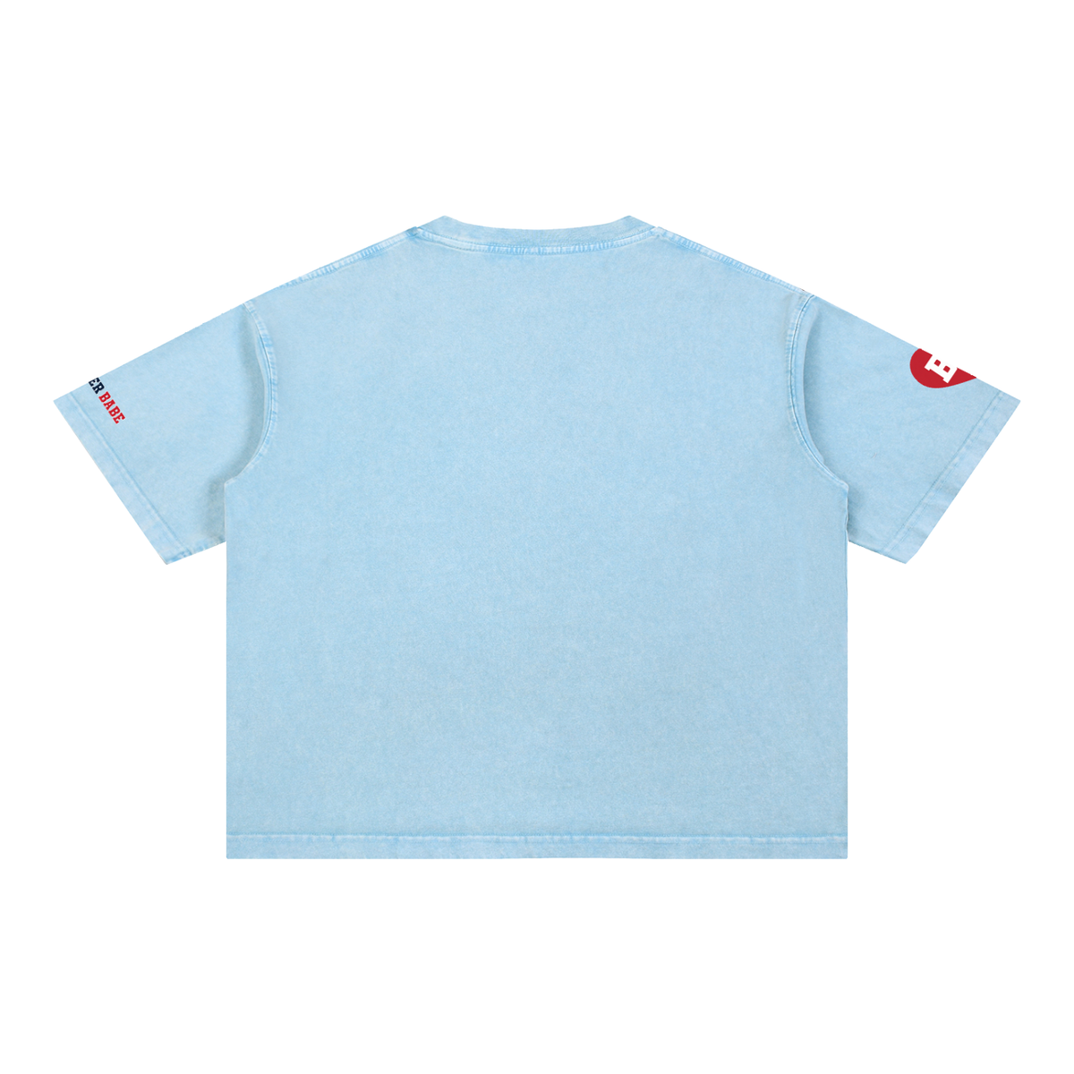 Sorry What I Said While the Phils Were Playing sky blue mineral wash tee, back view