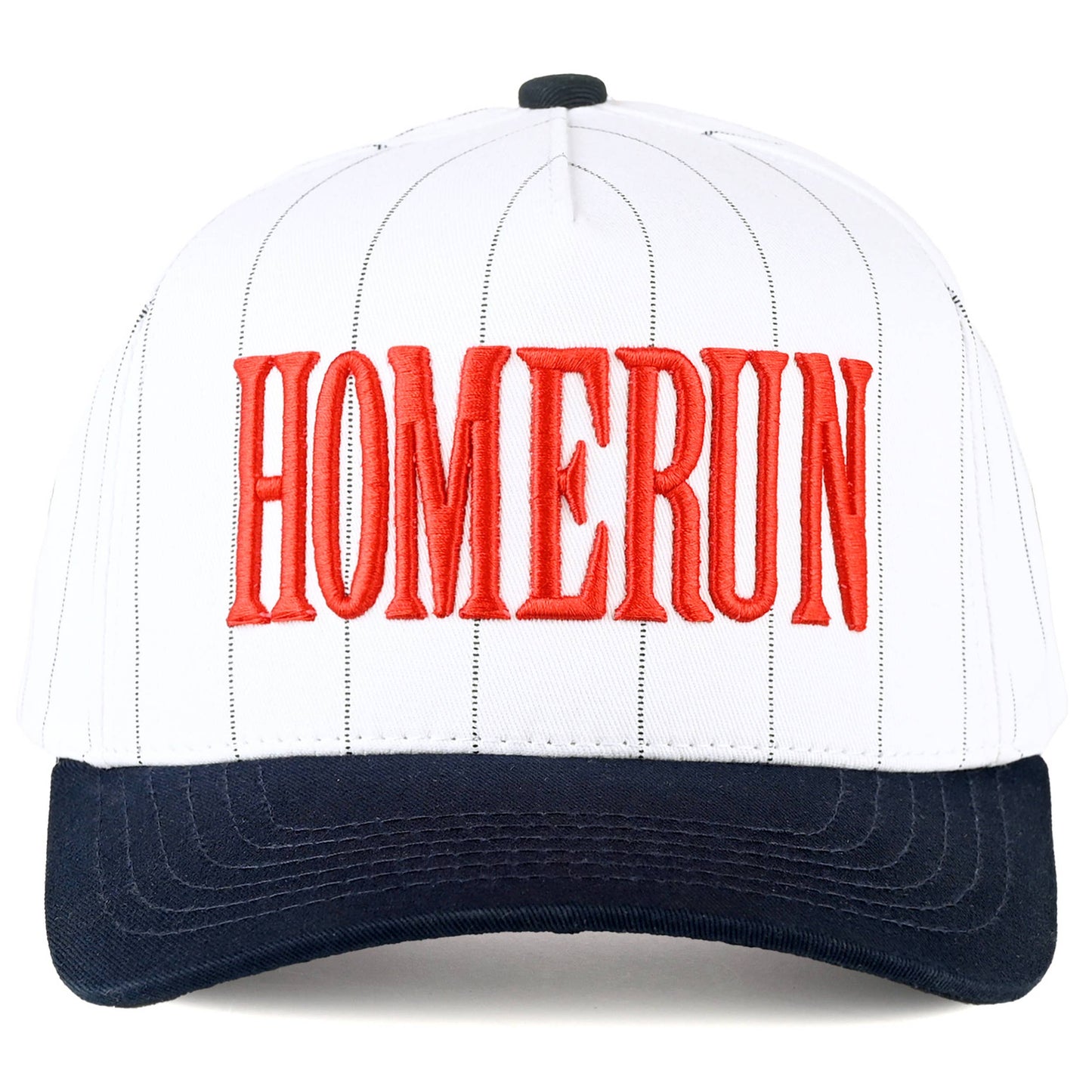 HOME RUN Letter Stripe Two Tone Trucker Cap - back view | Bleacher Babe