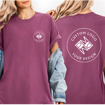 Custom Logo T Shirt | Comfort Colors Garment-Dyed Unisex Tee