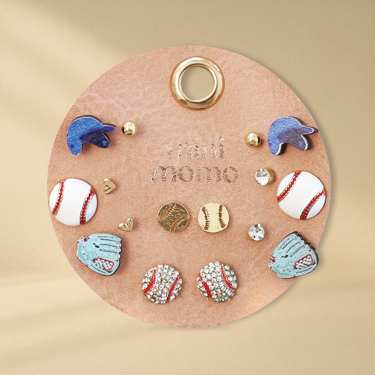 Sports Stud Earrings Multipack Assorted Set - Baseball - front view | Bleacher Babe