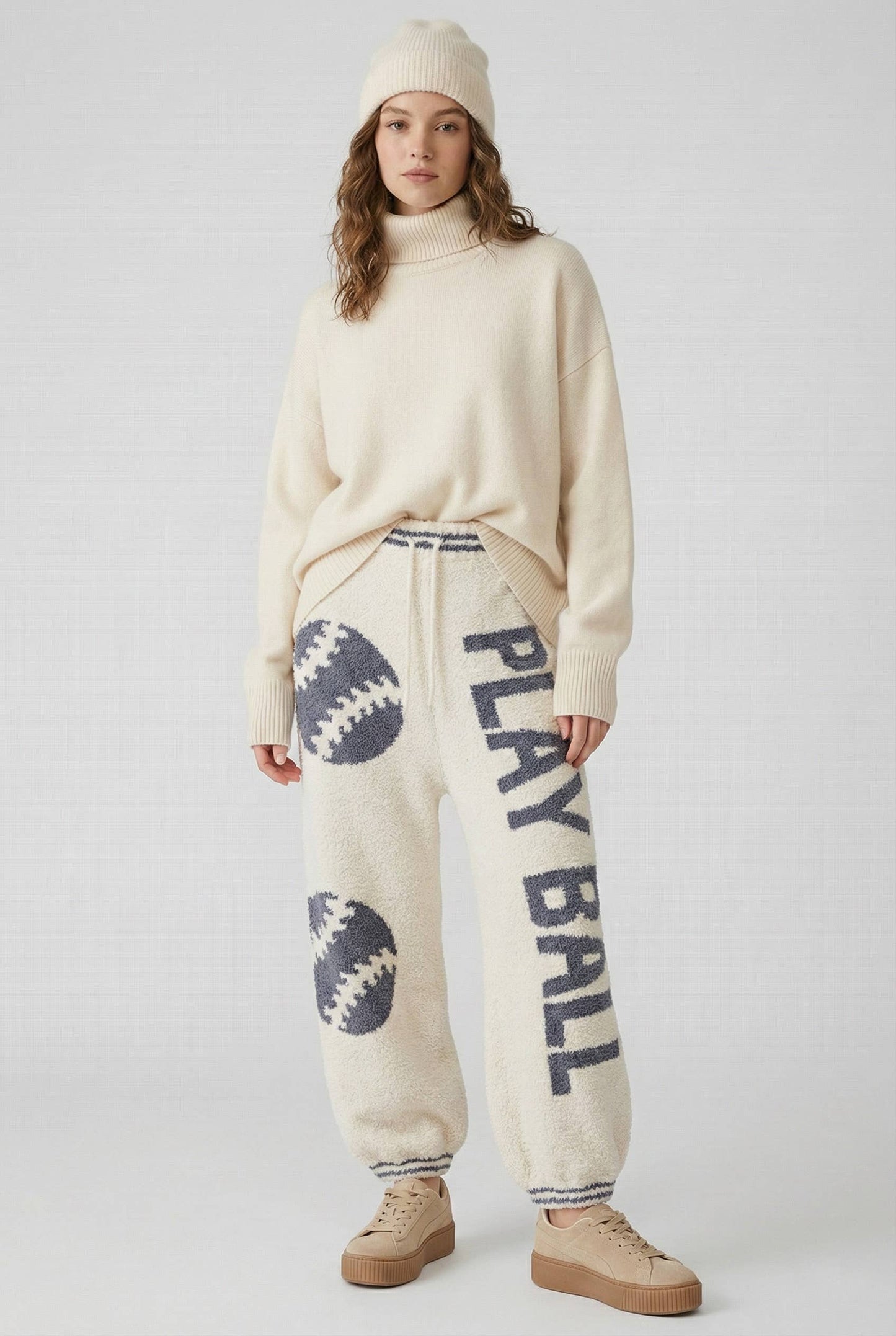 PlayBall Baseball Cozy Knit Pants - alternate view | Bleacher Babe