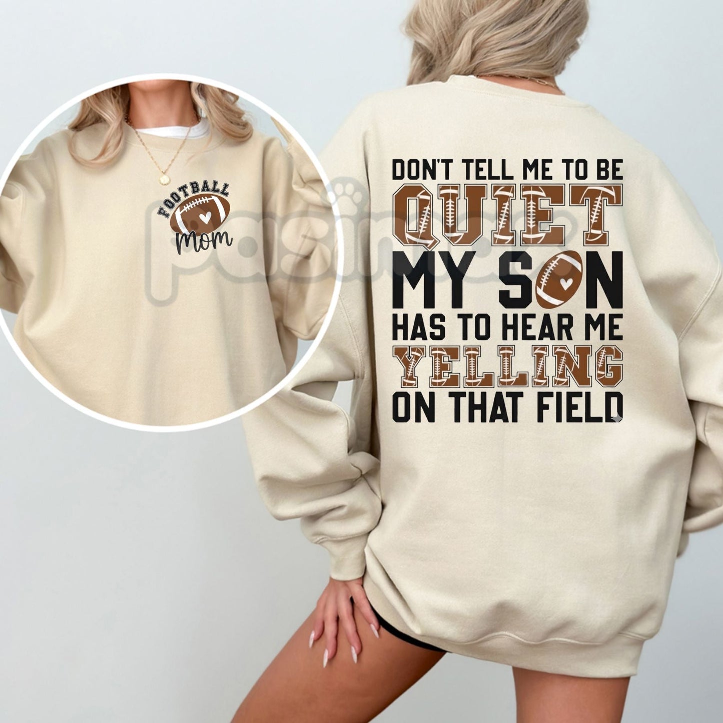 Football Mom Game Day Crewneck Sweatshirt -- Unisex Fit