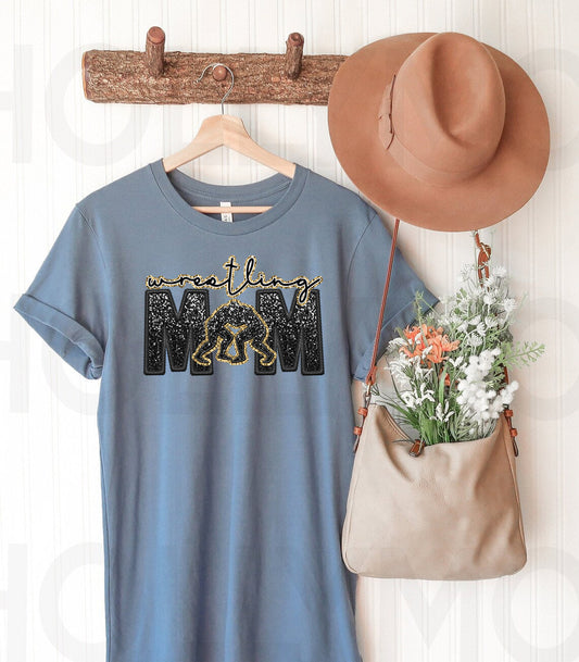 Wrestling Mom Graphic Tee -- Retro Design