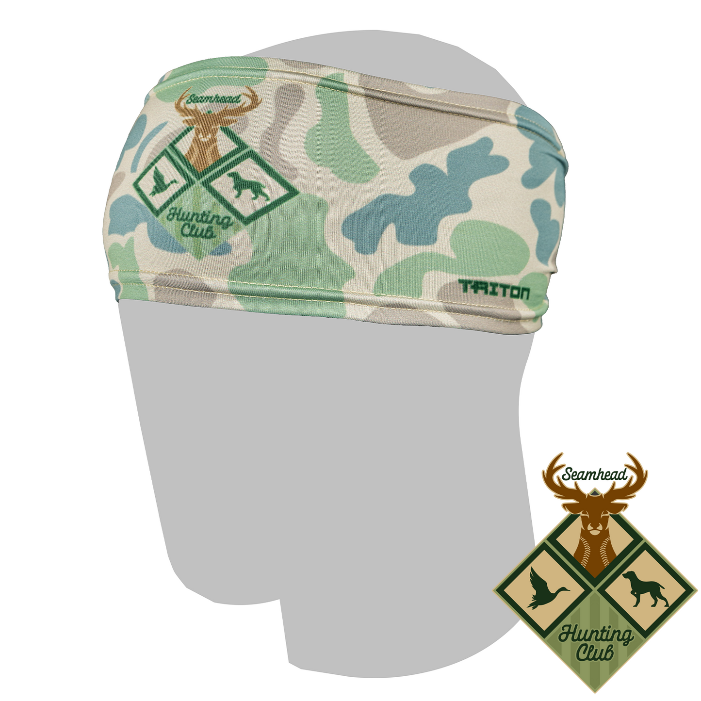 Seamhead Hunting Club Baseball HyperMAX Camo Headband