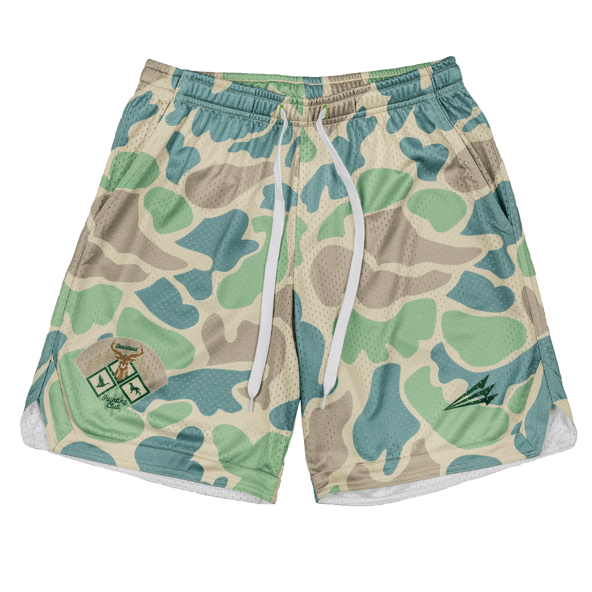Seamhead Hunting Club -- Camo Mesh Lifestyle Baseball Shorts