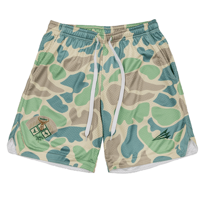 Seamhead Hunting Club -- Camo Mesh Lifestyle Baseball Shorts