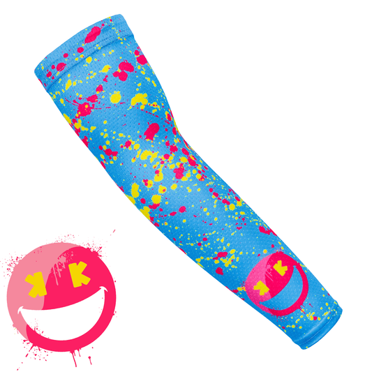 Smiley K Paint Splatter -- HyperDri Performance Compression Baseball Sleeve