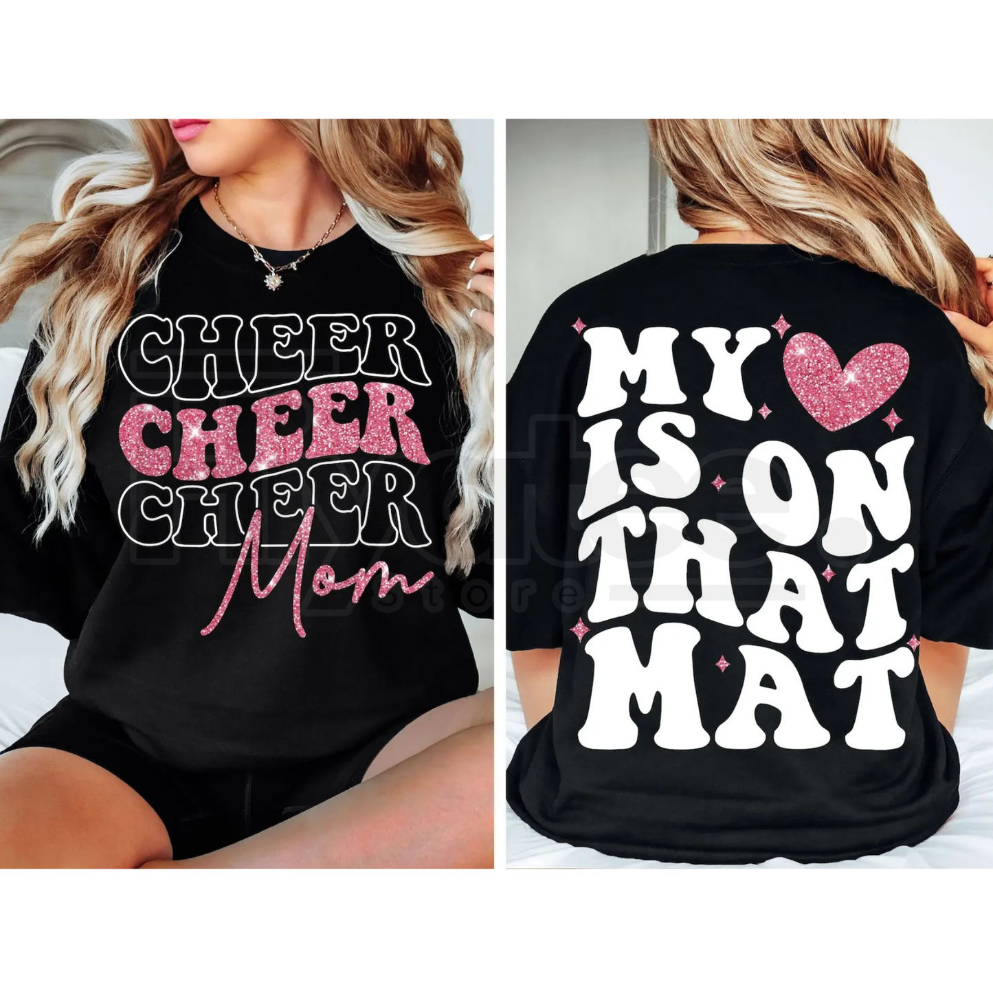 Cheer Mom Game Day T-Shirt -- Sparkling Cheerleader Graphic Tee