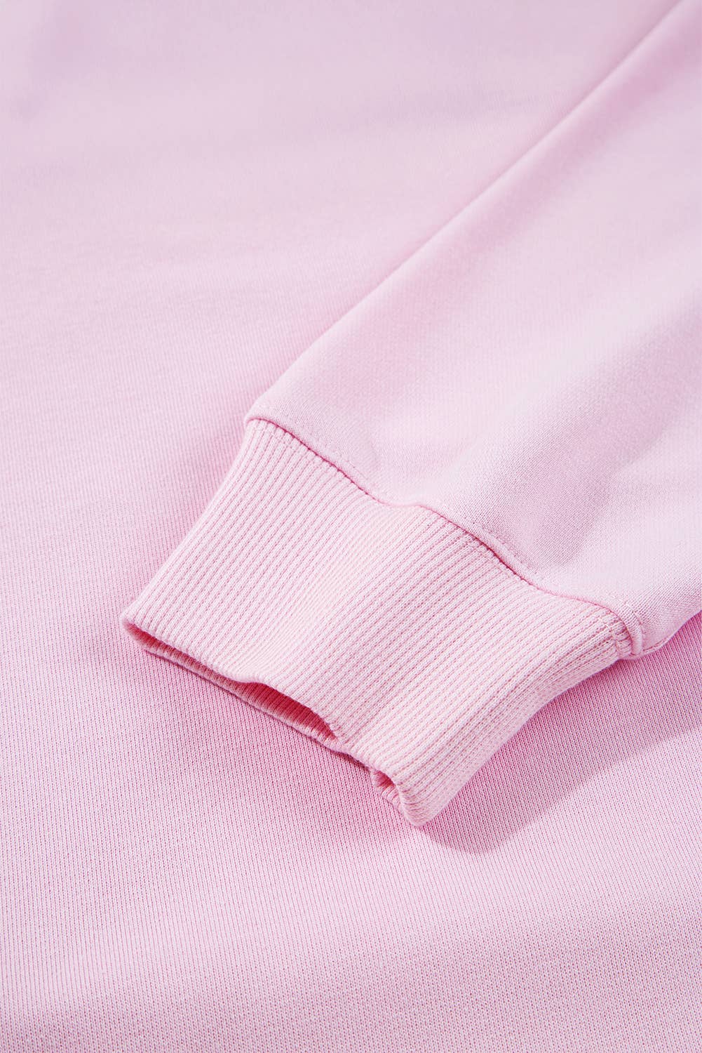 Pink football game day sweatshirt detail