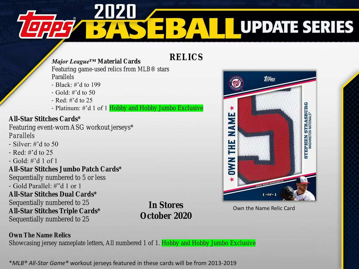 2020 MLB Topps Update Series Baseball Hobby Jumbo Box