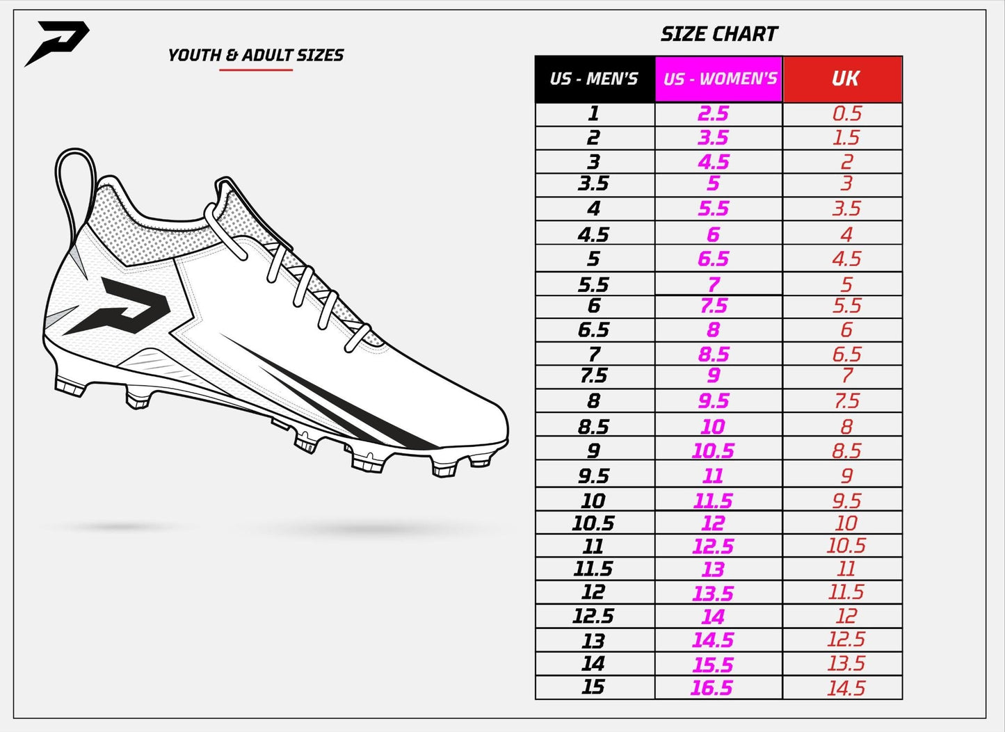 Warhawk Football Cleats Quantum Speed 2.0 by Phenom Elite