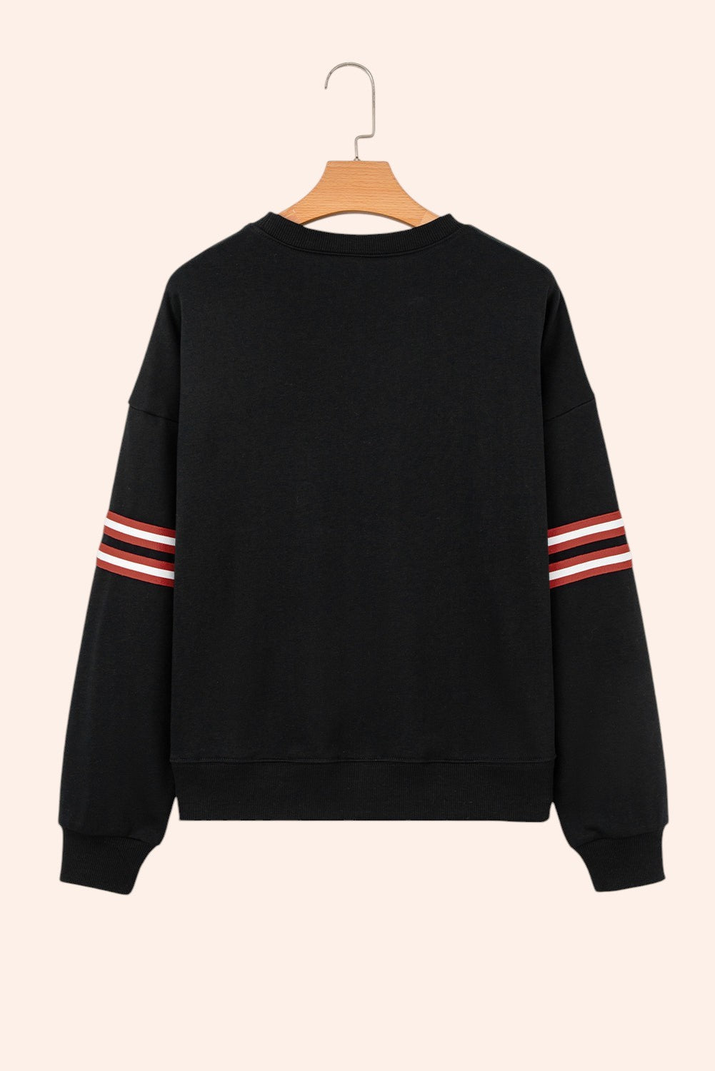Baseball Bow — Varsity Black Sweatshirt