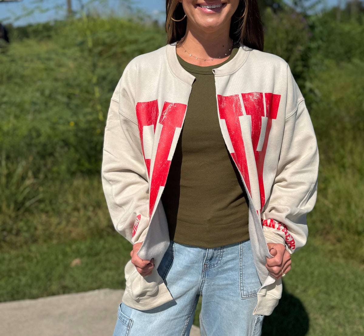 Florence Flashes #1 Fan Gameday Cardigan Sweatshirt, Custom Football Mom Crewneck