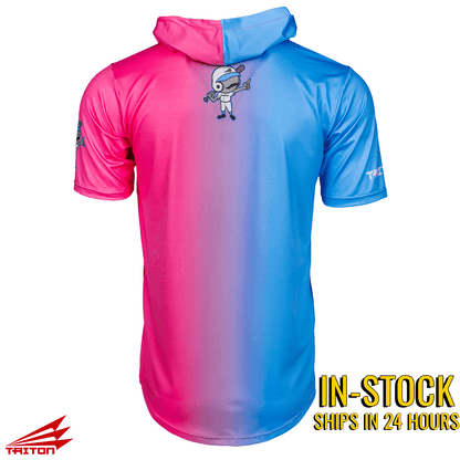 Daddy Hacks Baseball HyperMAX Short Sleeve Cotton Candy Hoodie