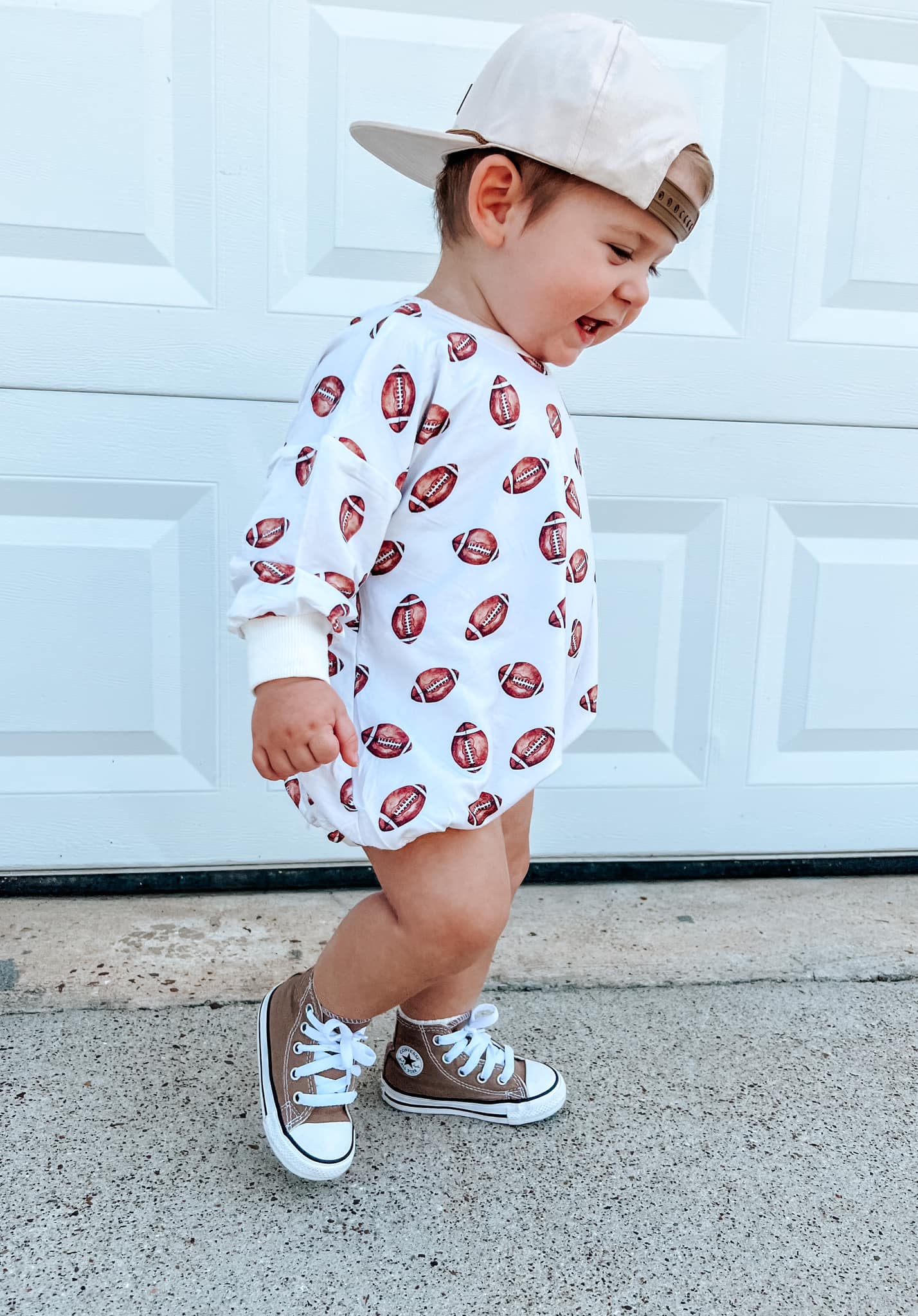 Football Print Bamboo Two-Piece Pajamas for Baby