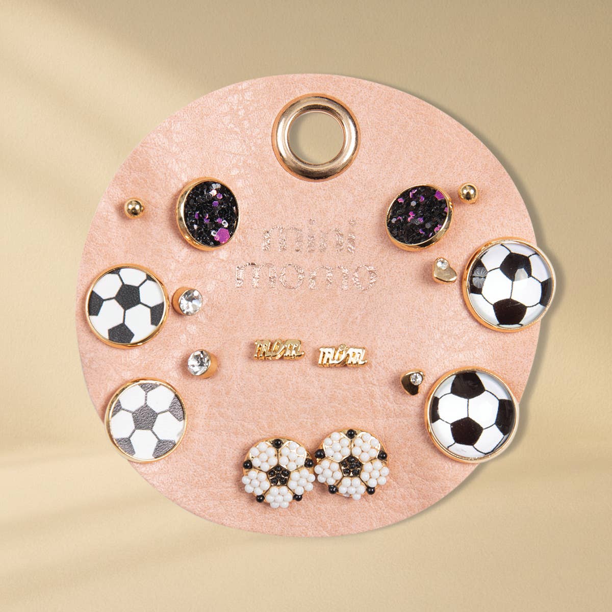 Sports Stud Earrings for Women - Soccer Assorted Set