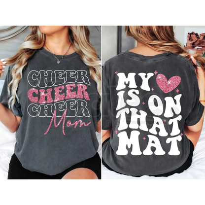 Cheer Mom Game Day T-Shirt -- Sparkling Cheerleader Graphic Tee