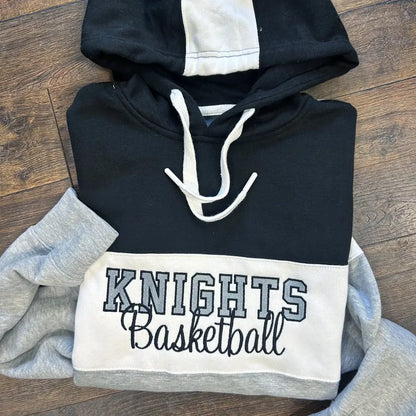 Custom Basketball Team Embroidered Color Blocked Sweatshirt 