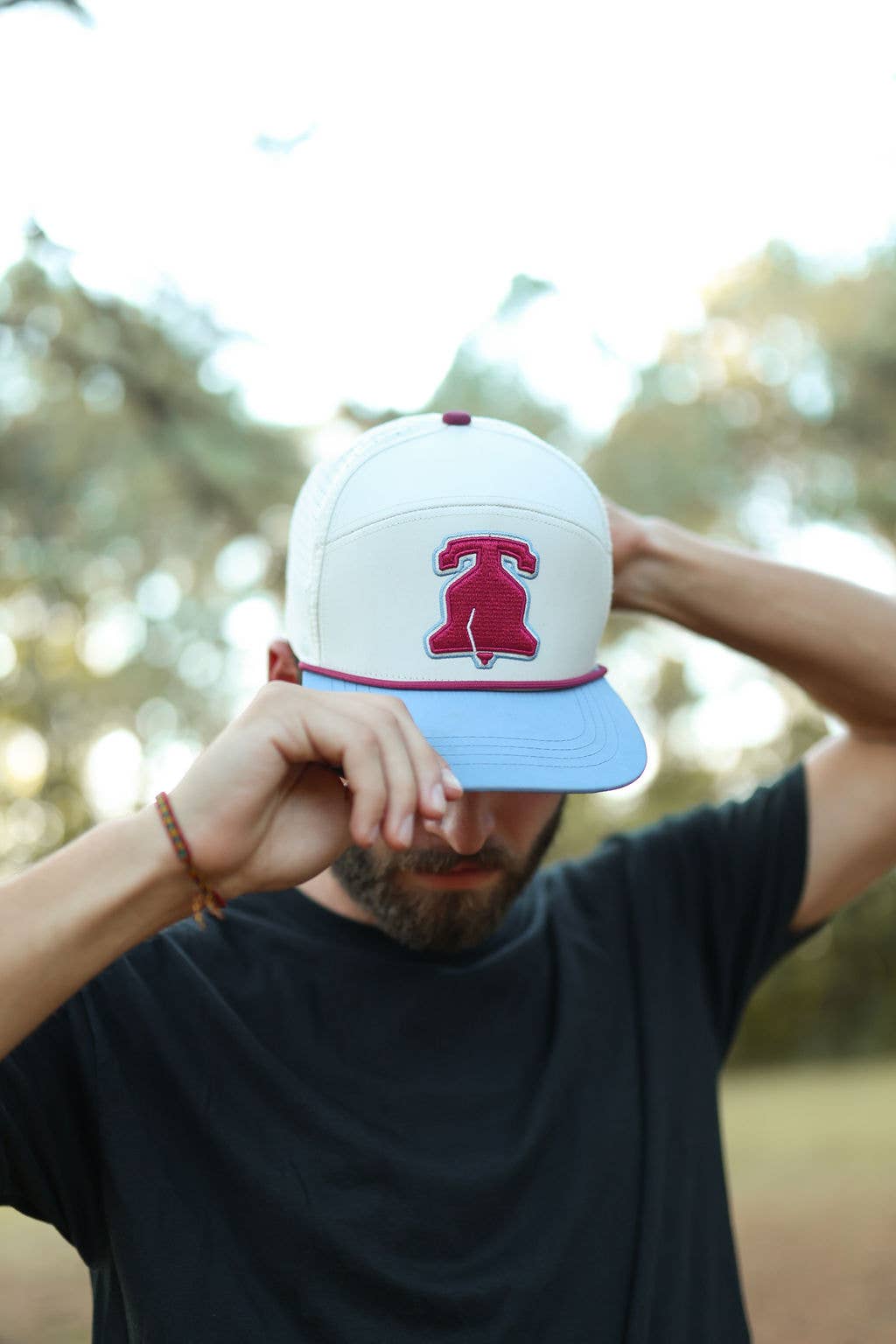 Philadelphia Baseball Retro Blue Snapback Hat Philly - lifestyle photo | Bleacher Babe