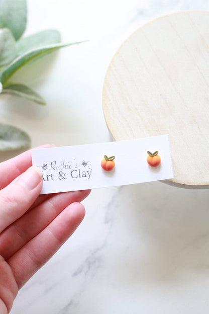 A league of their own- Peach Earrings. - back view | Bleacher Babe