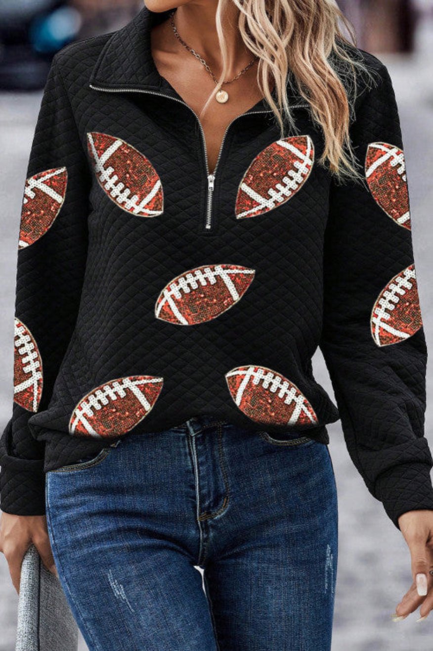 Football Quarter Zip Pullover -- Gameday Layer