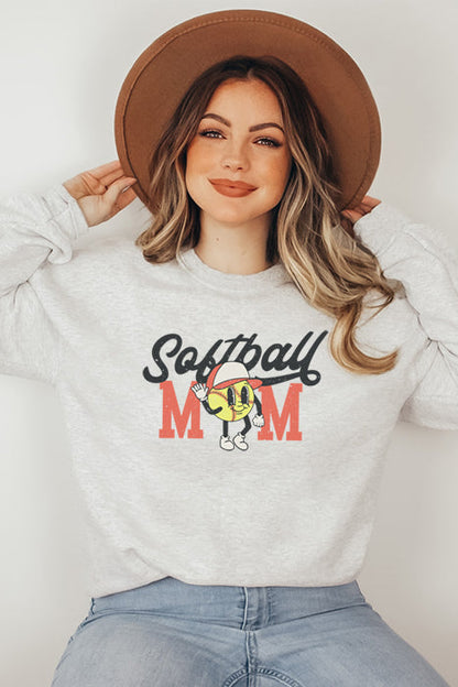 Softball Mom Crewneck Sweatshirt -- Gameday Comfort