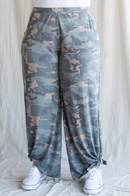 Camo Print Plus-Size Women's Pants - lifestyle photo | Bleacher Babe