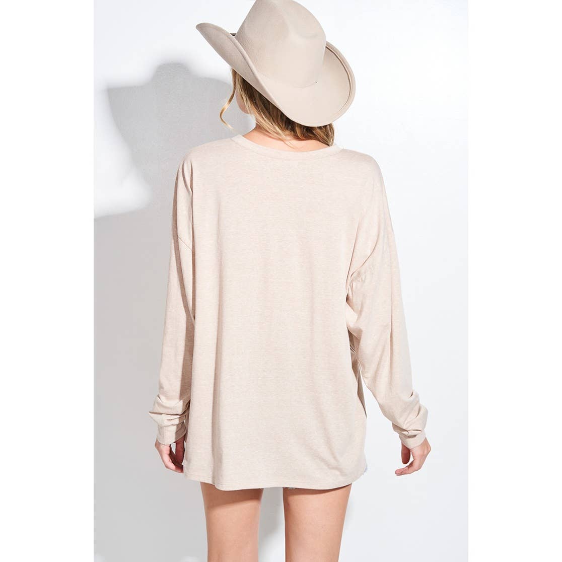 Phillies Oversized Long Sleeve Tee - detail view | Bleacher Babe