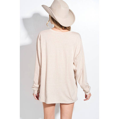 Phillies Oversized Long Sleeve Tee - detail view | Bleacher Babe