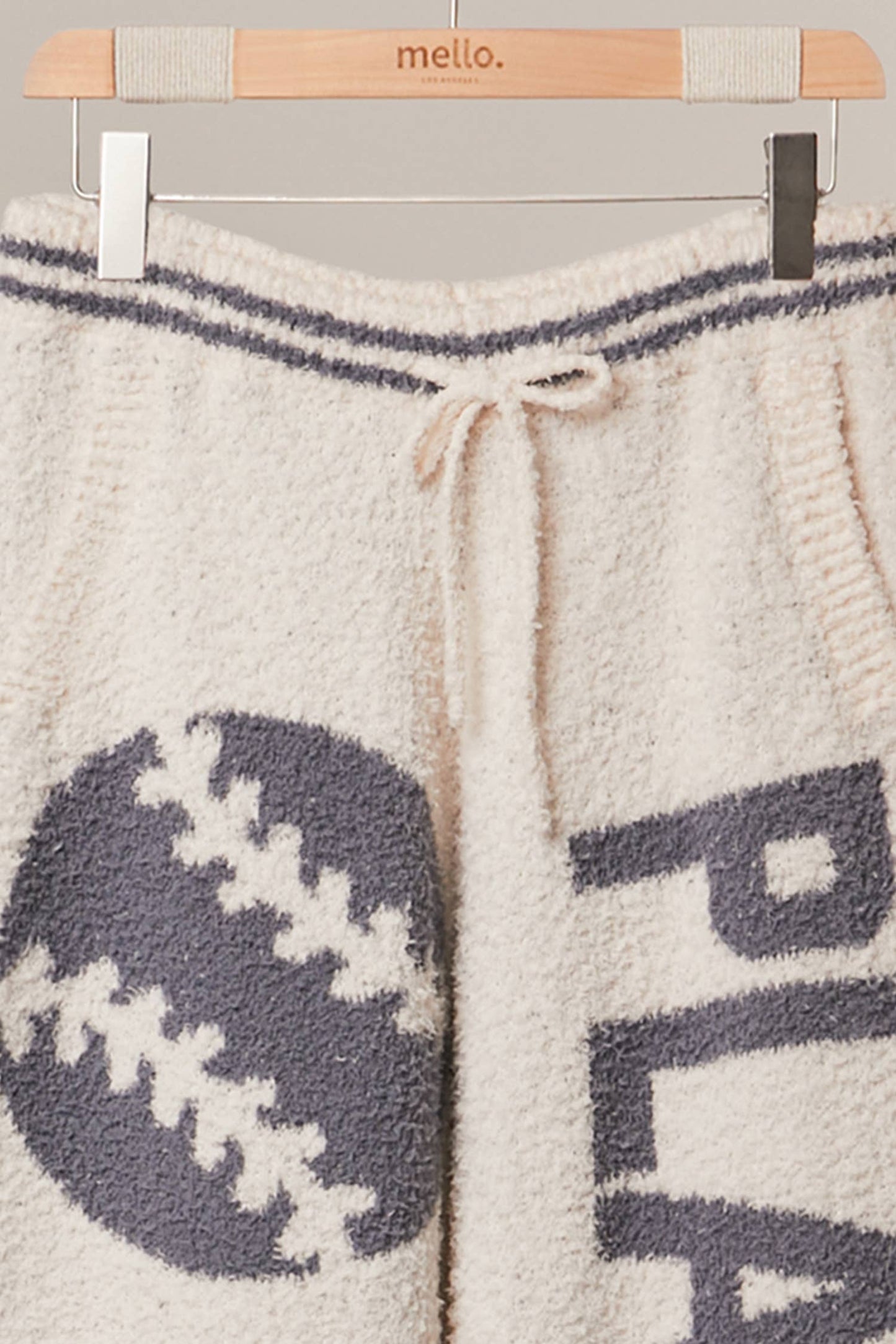 PlayBall Baseball Cozy Knit Pants - detail view | Bleacher Babe