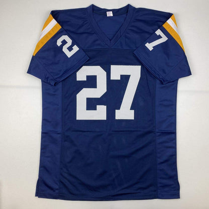 Autographed/Signed Joe Bellino Heisman 60 Navy Blue College Football Jersey JSA COA