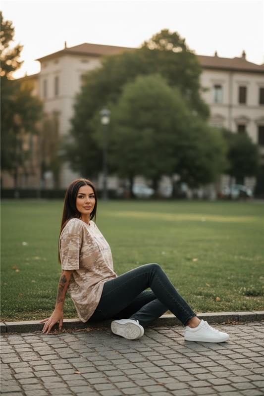 Natural Camo Game Day Tee - styled for tailgate game day | Bleacher Babe