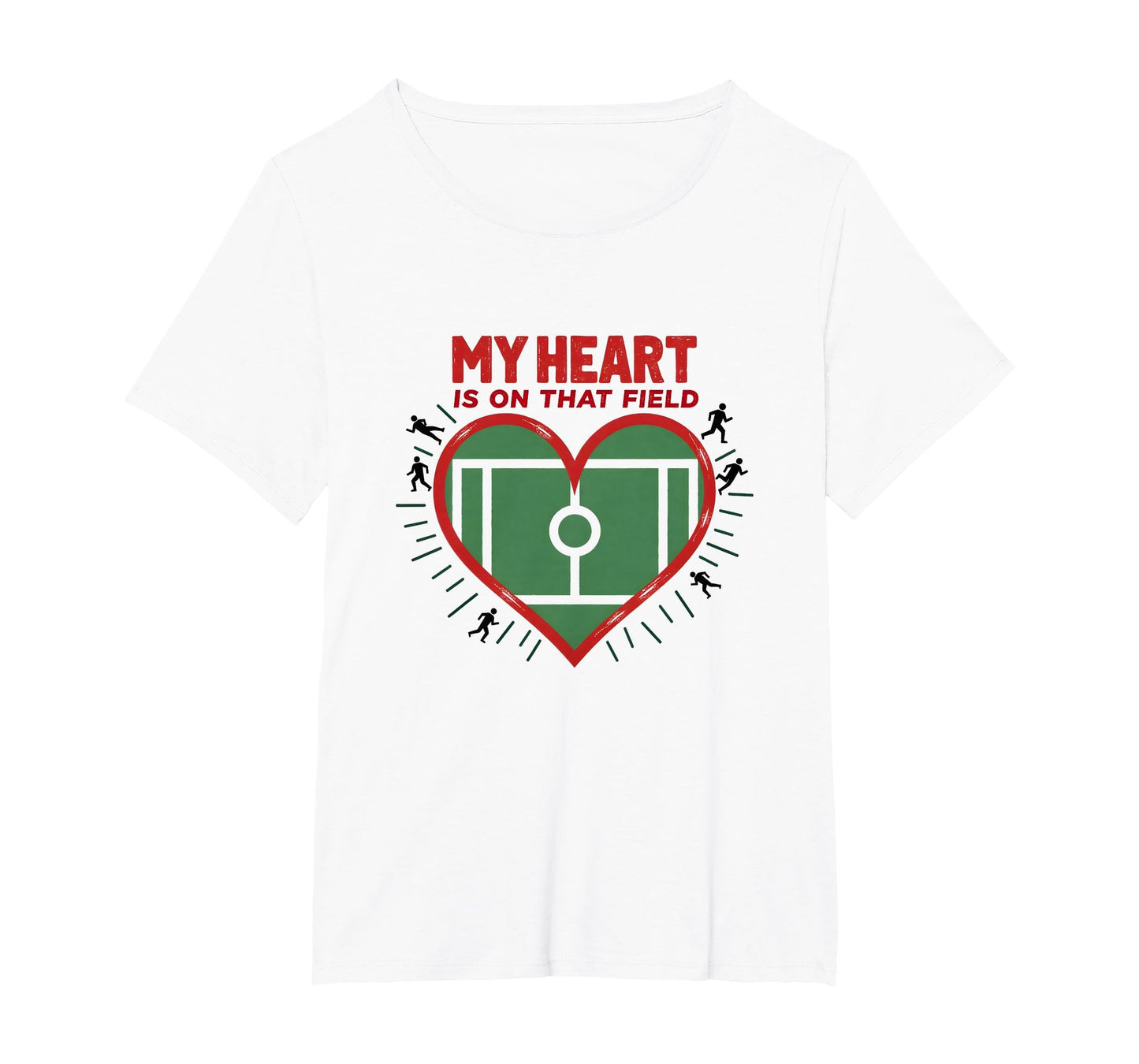 My Heart Is That Field Soccer Fan Passion T-Shirt - Graphic Print Unisex