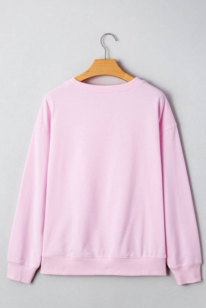 Pink oversized football sweatshirt for women, Game Day graphic