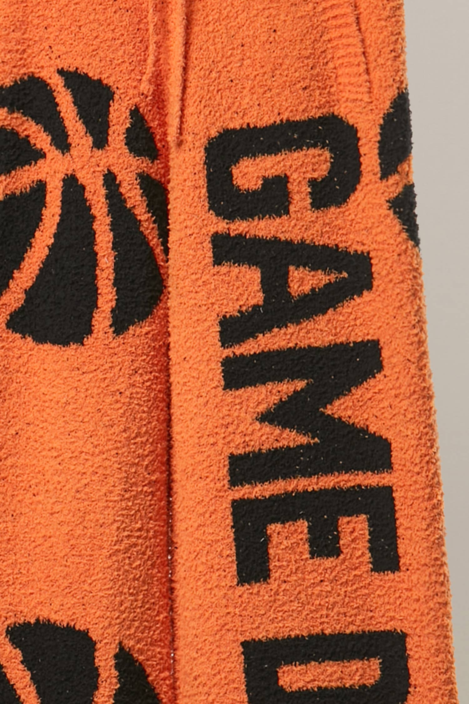 Game Day Basketball Cozy Knit Pants - close-up detail | Bleacher Babe