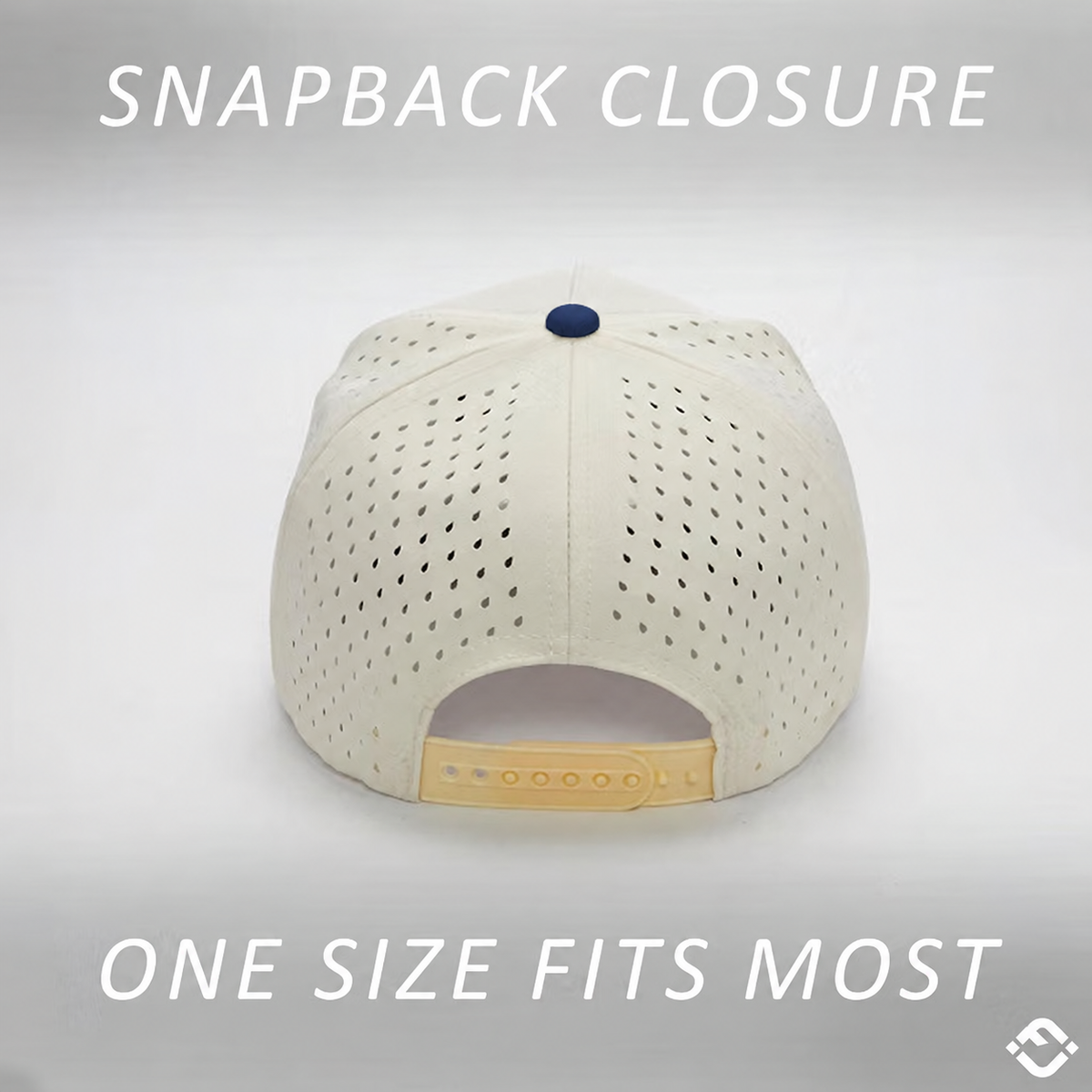 Blank Laser Cut Golf Rope Cap - Navy/Beige