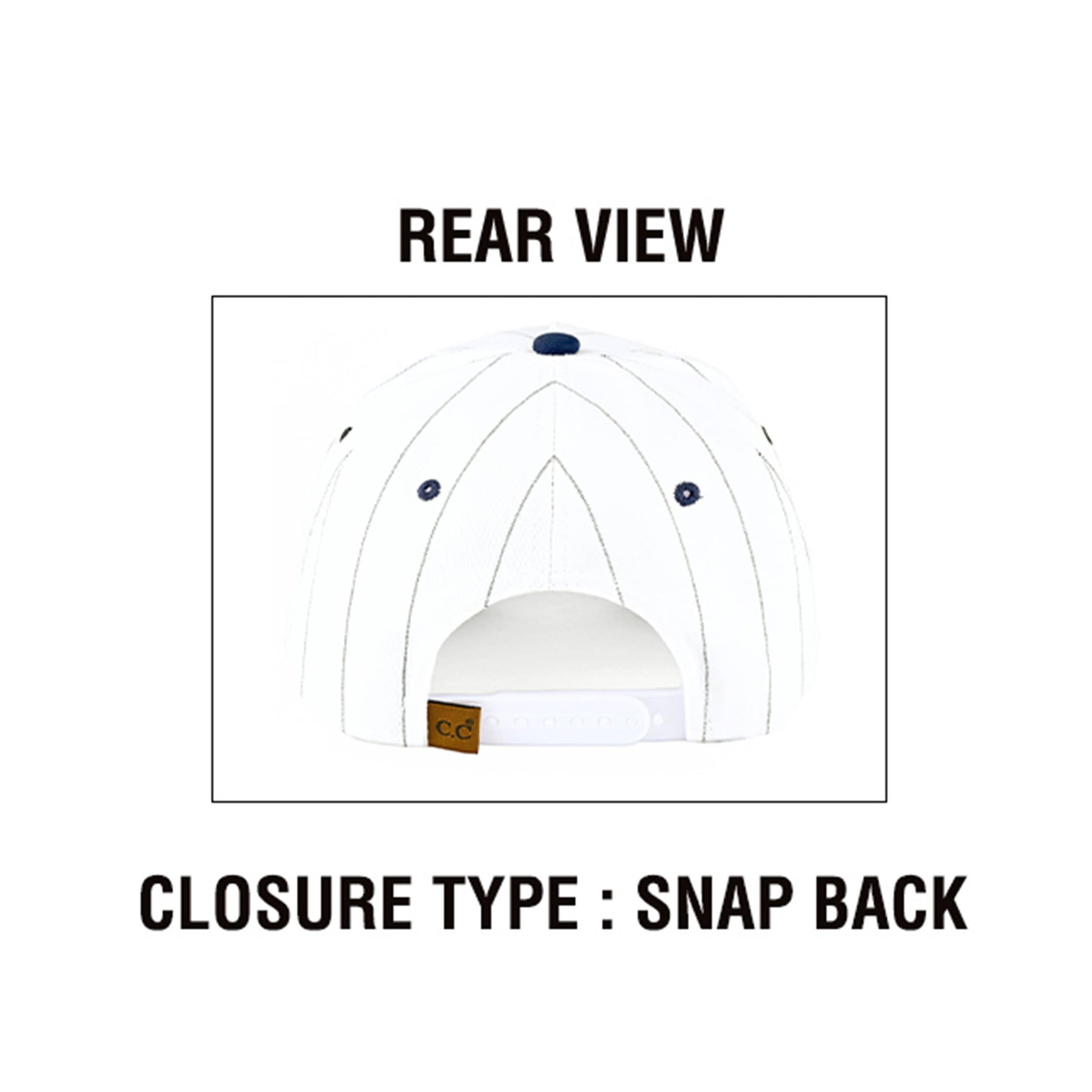 Play Ball Letter Stripe Pattern Trucker Cap - detail view | Bleacher Babe