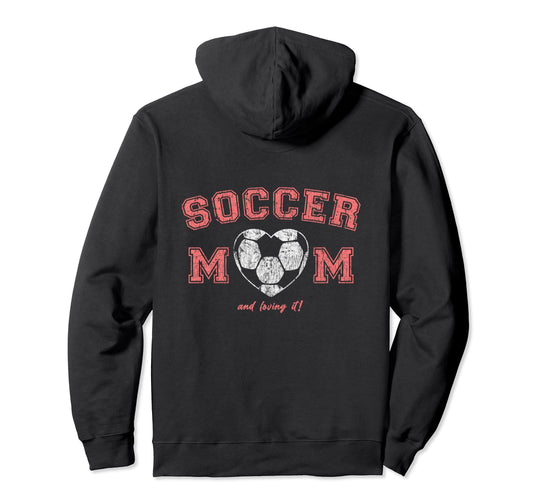 Soccer Mom Heart Hoodie - Trendy Graphic Unisex