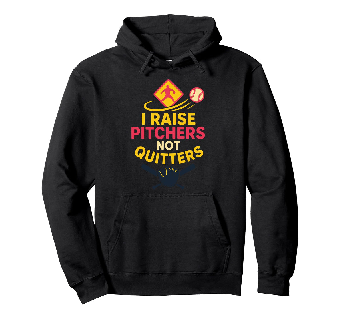 Softball Pitcher Mom Proud Parent Fastpitch Hoodie - Unique Graphic Unisex