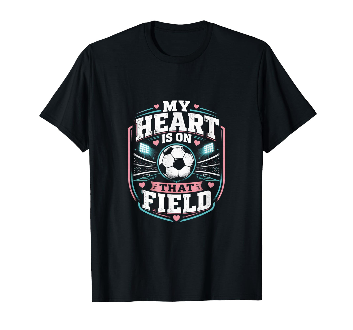 My Heart Is That Field Soccer Mom T-Shirt - Custom Art Print for Adults