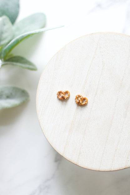 Pretzel Studs - detail view | Bleacher Babe