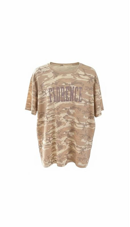 Natural Camo Game Day Tee - back view, neutral camo tailgate shirt | Bleacher Babe